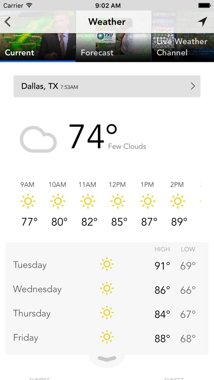 WFAA-North Texas News, Weather screenshot-3
