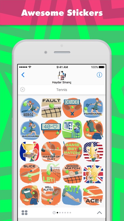 Tennis stickers by Haydar