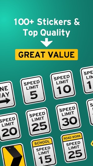 100+ Glossy Road Signs Sticker Pack(圖3)-速報App