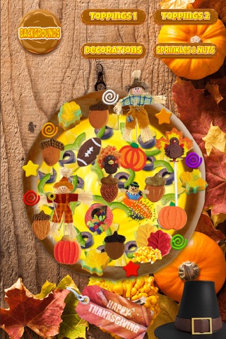 Thanksgiving Candy Pizza Maker Baker Cooking Food screenshot 4