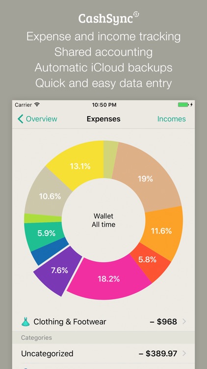 CashSync - Expense tracking