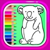 Animal Drawing Games Coloring Book Koala Bear