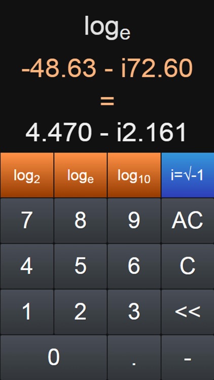 Complex Log - logarithm calc for complex numbers