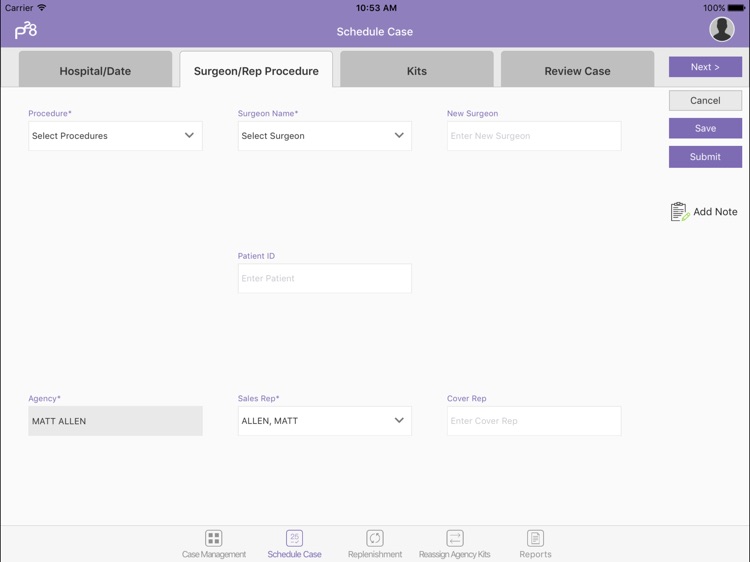 Paragon 28 Sales App