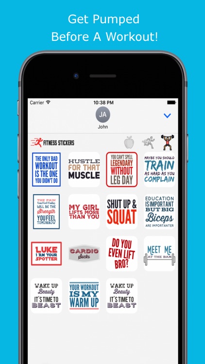 Fitness Sticker Pack for iMessage screenshot-3