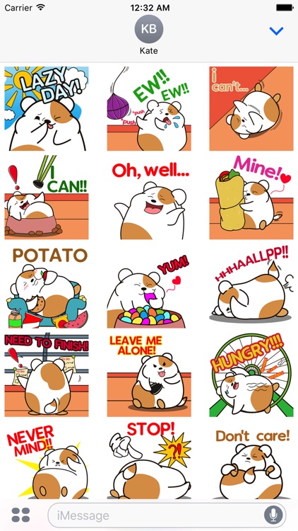 Animated Very Fat Hamster Stickers