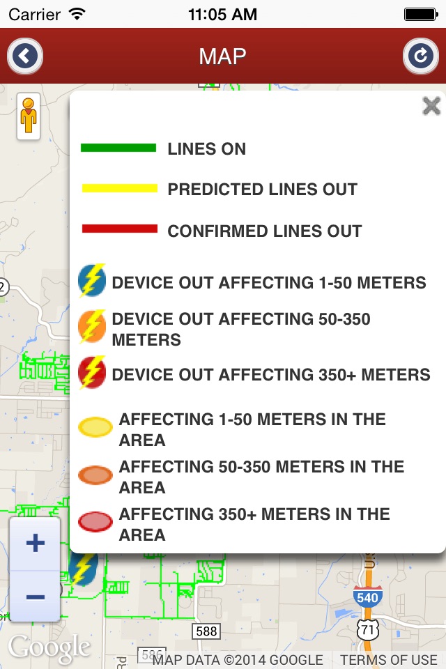 Outage Entry screenshot 3