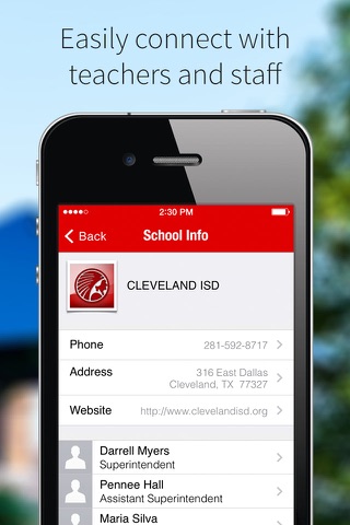 Cleveland ISD screenshot 2