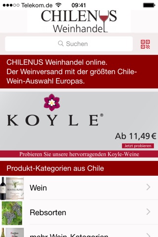 Chile-Wein kaufen bei CHILENUS Weinhandel online screenshot 2