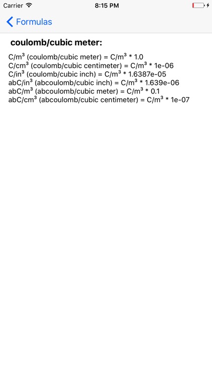 Charge volume density converter screenshot-3