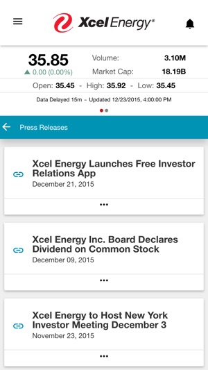 Xcel Energy Investor Relations(圖2)-速報App