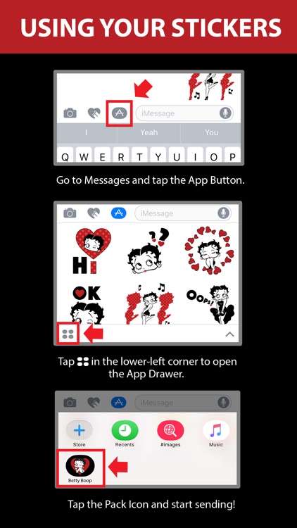 Betty Boop: Noir Stickers and Emoji screenshot-4