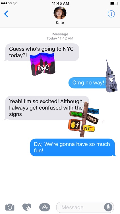 NYC doodled stickers