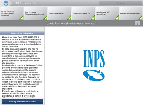 INPS mobile per Tablet screenshot 3