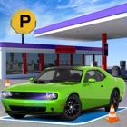 Sports Car Gas Station Parking – Highway Driving