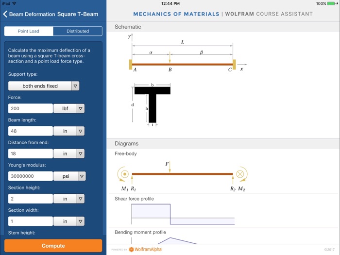 Wolfram Mechanics of Materials Course Assistant