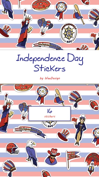 USA Independence Day Stickers
