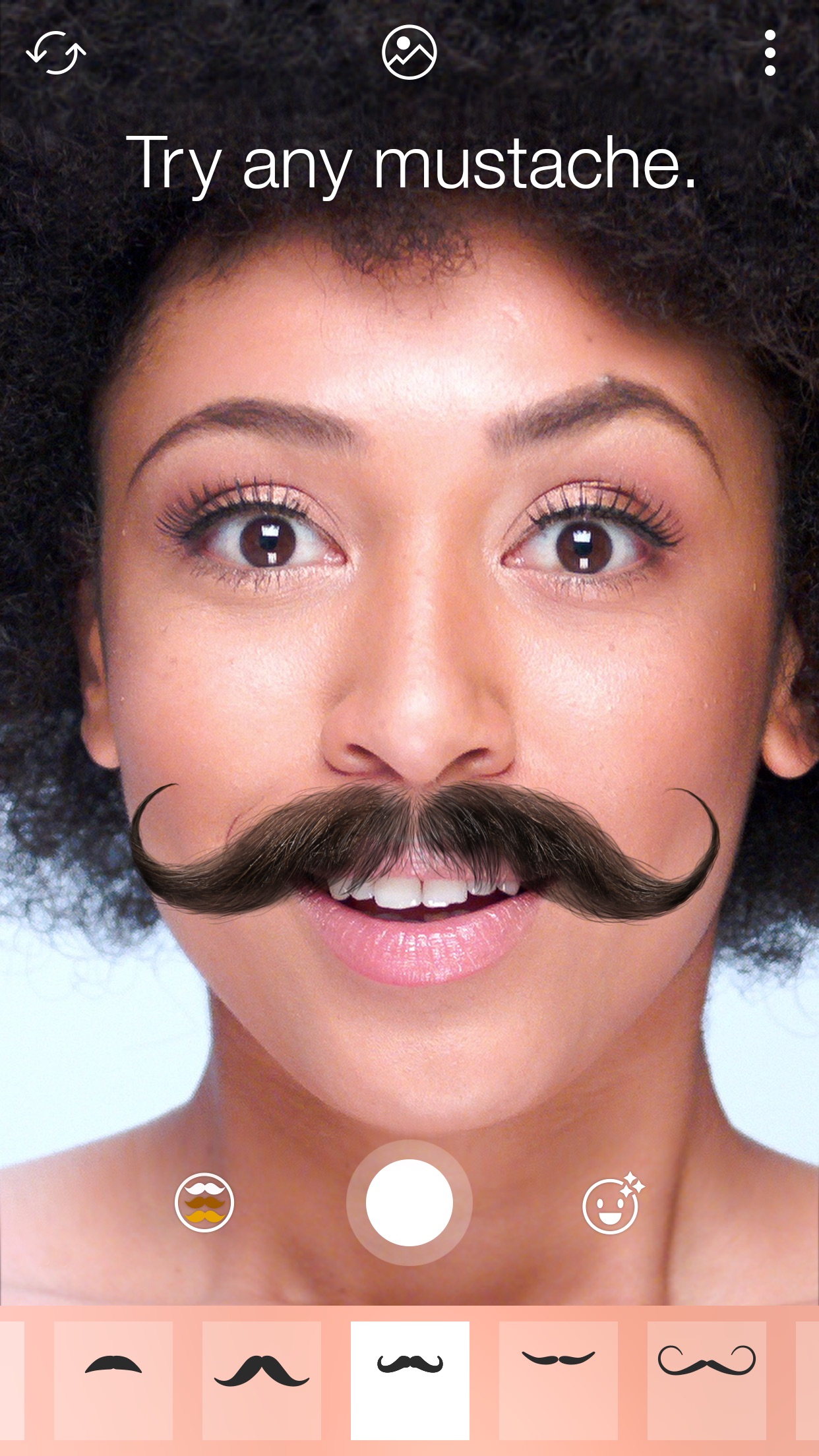 Screenshot do app Stacheify - Mustache face app