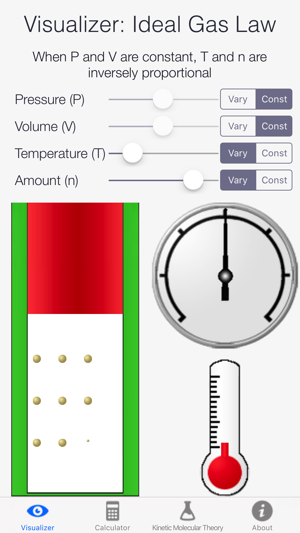 Ideal Gas Law Calculator and Visualizer