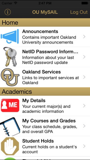 OU MySAIL - Oakland University(圖1)-速報App