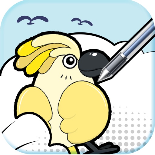 Drawing Desk Birds Cartoon Book iOS App