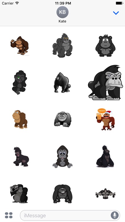 GorillaMoji - Gorilla Emoji And Stickers Pack