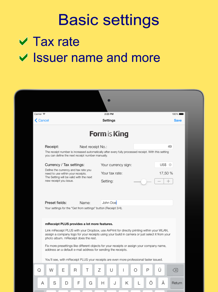 mReceipt Lite - The Receipt App