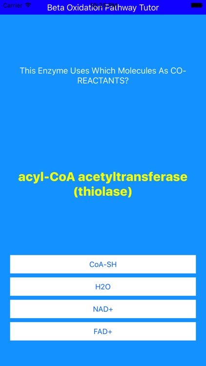 Beta Oxidation Pathway Tutor