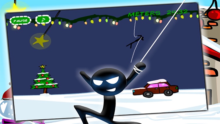 Stickman Christmas Adventure - Tap to Fly screenshot-3