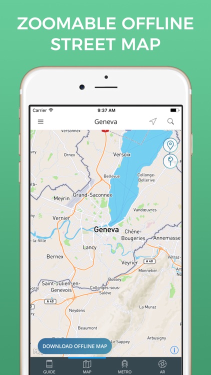 Geneva Travel Guide with Offline Street Map