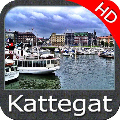 Marine Kattegat HD GPS chart fishing map navigator