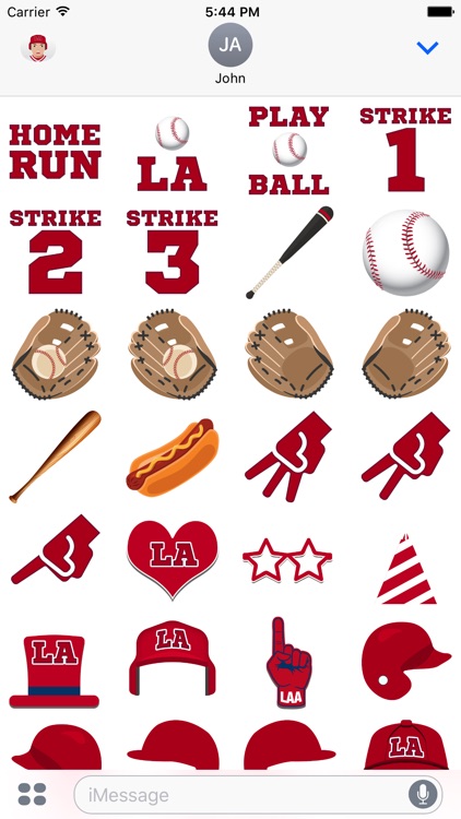 Los Angeles A Baseball Stickers & Emojis screenshot-3