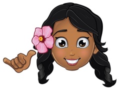 Pidginmoji Wahine is local kine stickahs