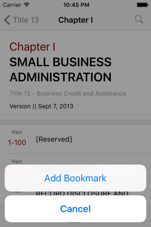 13 CFR - Business Credit and Assistance (LawStack) screenshot 3