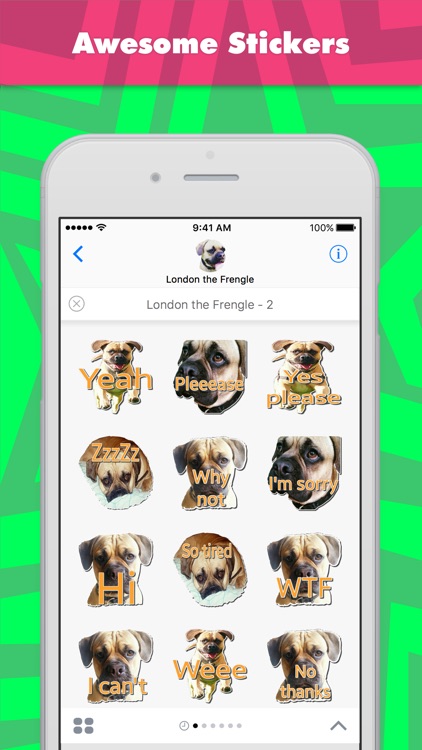 London the Frengle - 2 stickers for iMessage