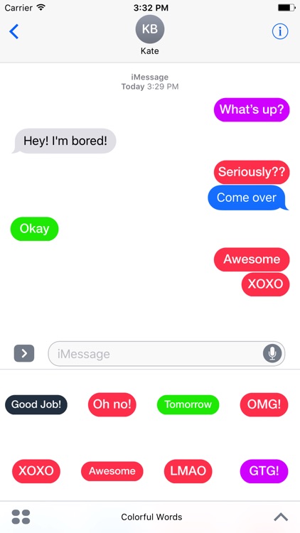 Colorful Words - daily text bubbles stickers screenshot-2