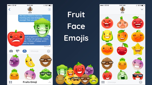 Funny Fruits Emojis Sticker IM(圖3)-速報App