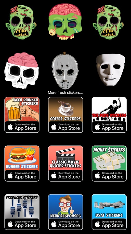 Scary Masks Stickers