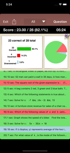 Practice Test for ACT® (Math)(圖4)-速報App