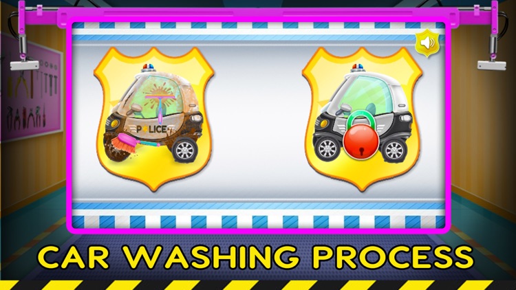 Cartoon Police Car Wash