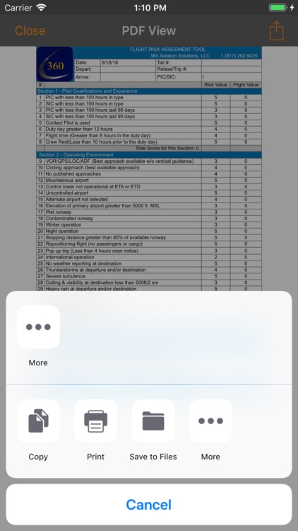 Flight Risk Assesment (FRAT) screenshot-3