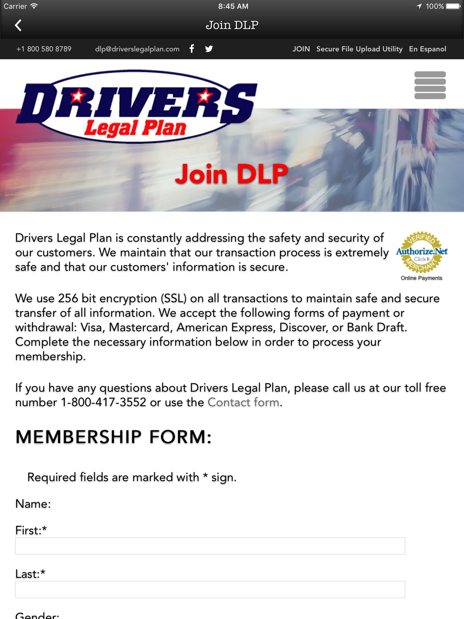 Drivers Legal Plan screenshot 2