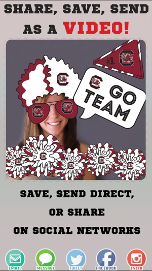 South Carolina Gamecocks Animated Selfie Stickers(圖4)-速報App