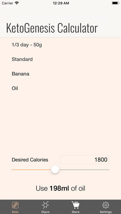 Genesis Foods Calculator screenshot 2