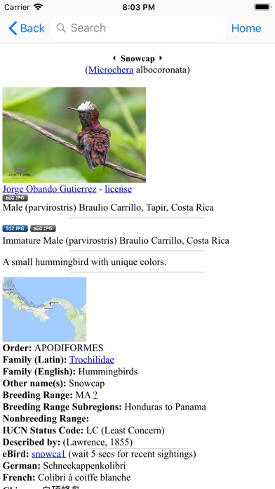 Bird Data - Panama screenshot 3