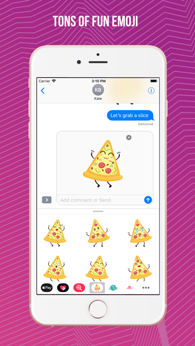 Pizza Slice Foodie Stickers screenshot 2