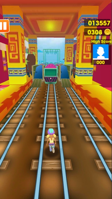 Rush Runner Train Surf 3D screenshot 2