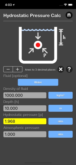 Hydrostatic Pressure Calc(圖1)-速報App