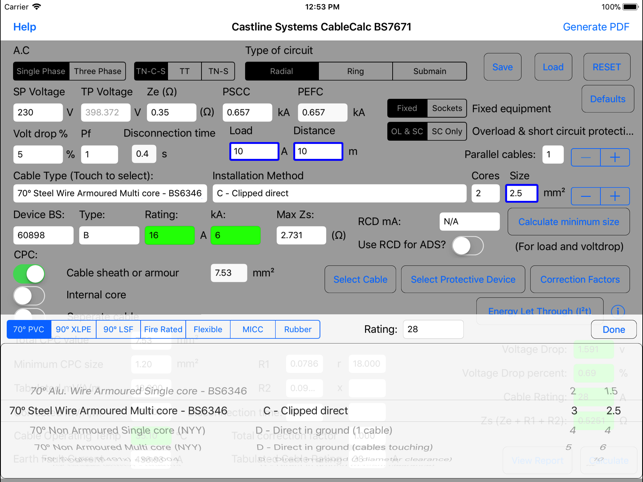 CableCalc BS7671(圖2)-速報App