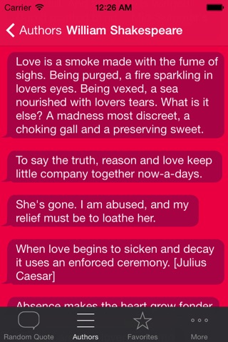 Famous Love Quotes screenshot 3
